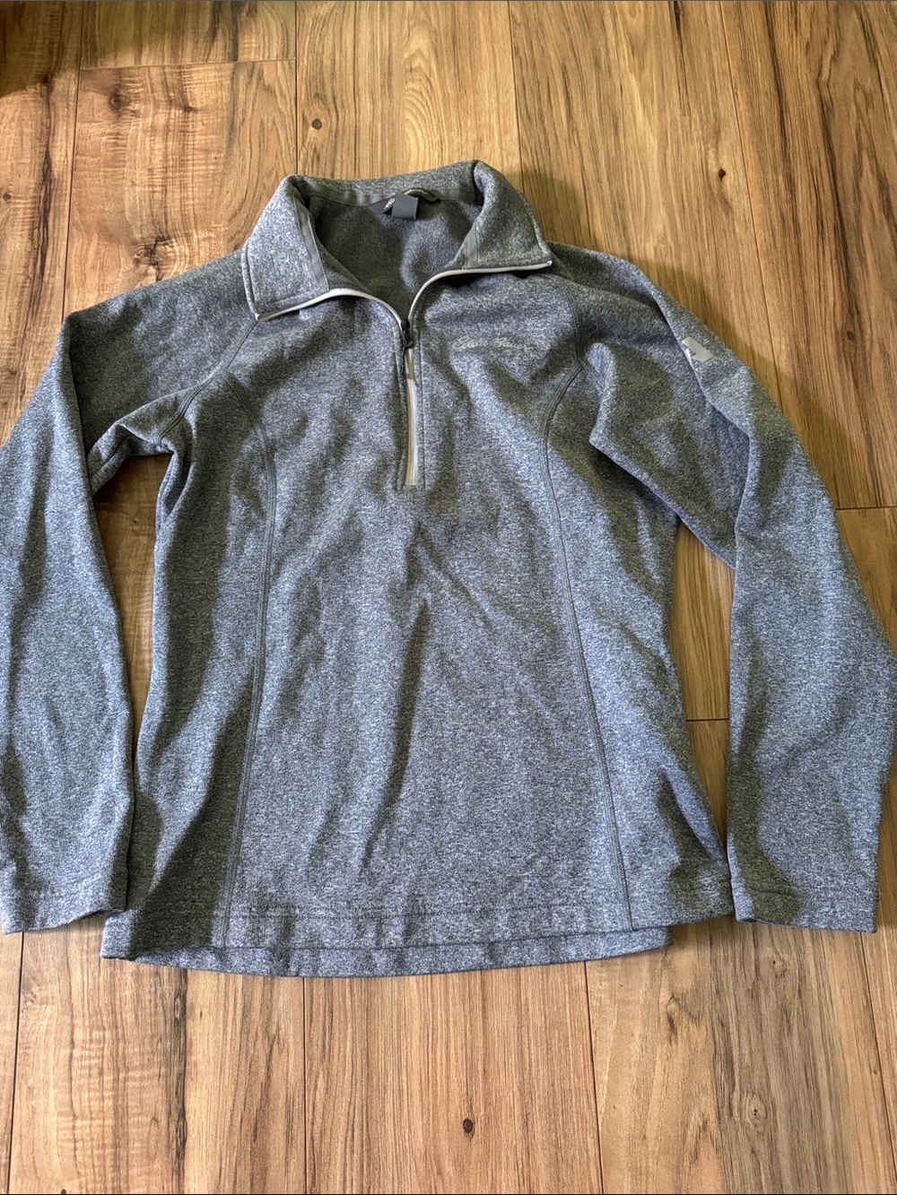 Women’s Gray Quarter-Zip Pullover Sweater